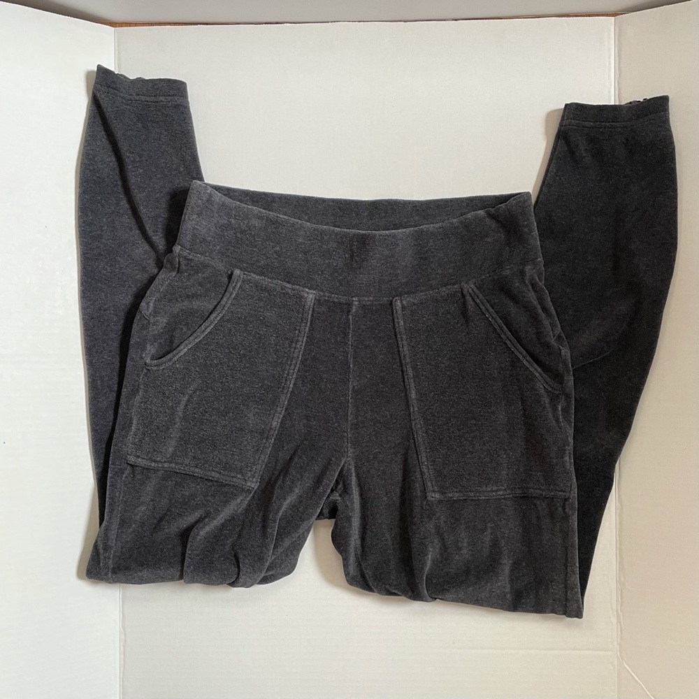 ATHLETA Velour Velvet Zippered Active Pants